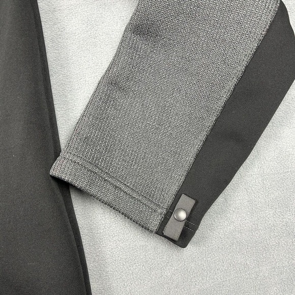 The North Face Jacket Mens Large Collared Long Sleeve Zip Up Black Gray Pockets - Picture 2 of 9